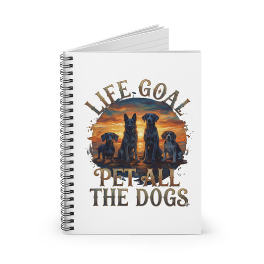 Life Goal: Pet All The Dogs Shirt – Retro Vintage Sunset Dog Lover Gift – Funny German Shepherd, Lab, Dachshund & Pug Graphic Tee