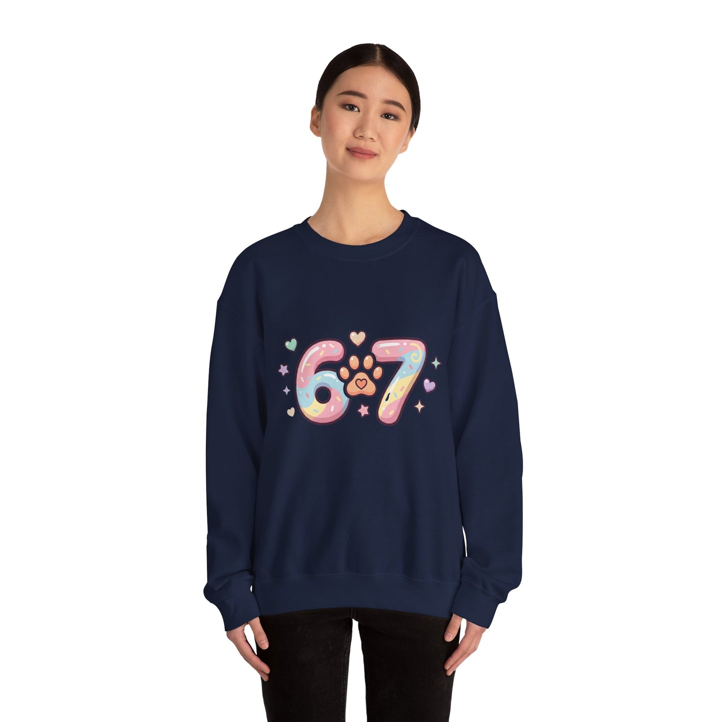 Dog Paw Print Crewneck Sweatshirt — Cute Puppy Paw Graphic for Dog Lovers