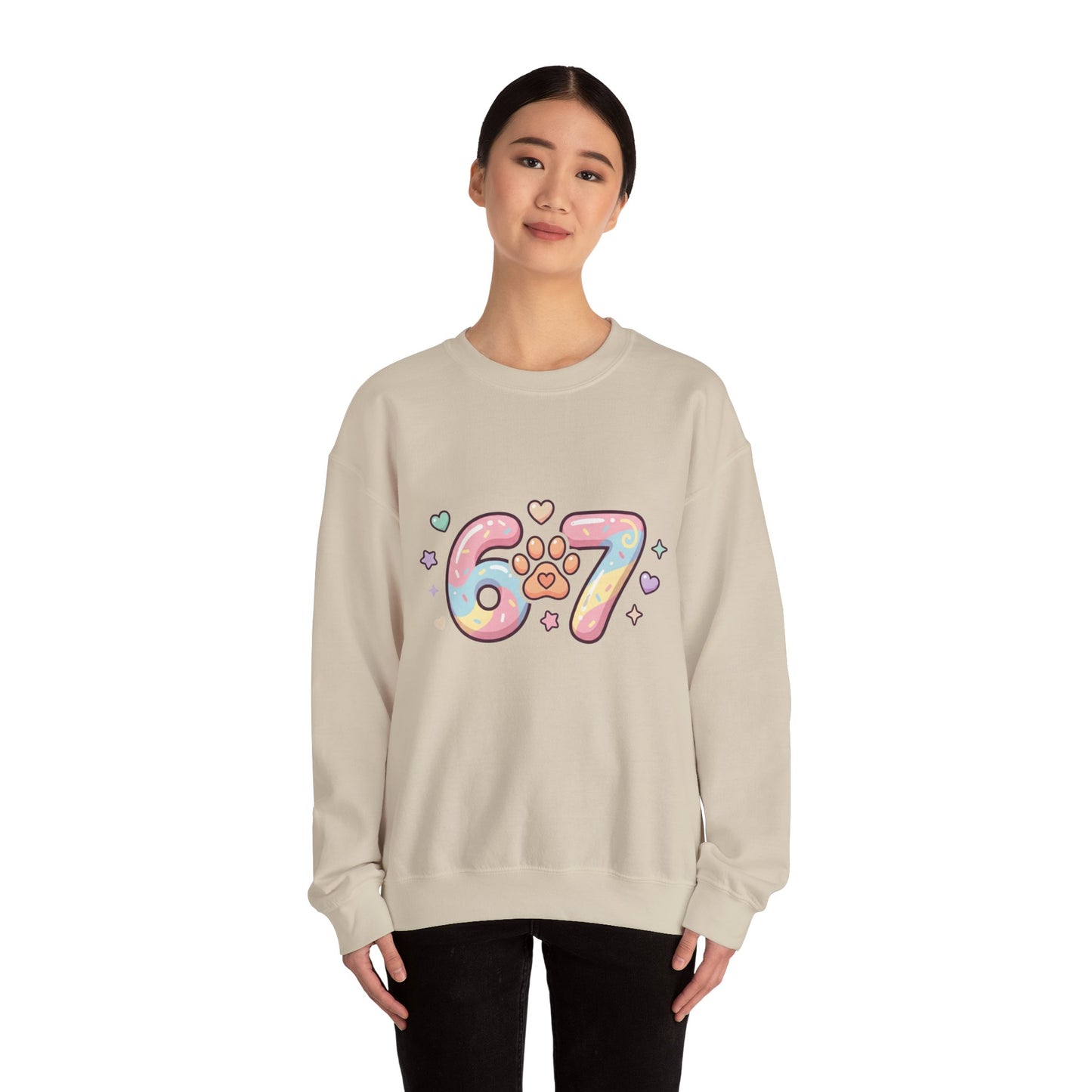 Dog Paw Print Crewneck Sweatshirt — Cute Puppy Paw Graphic for Dog Lovers