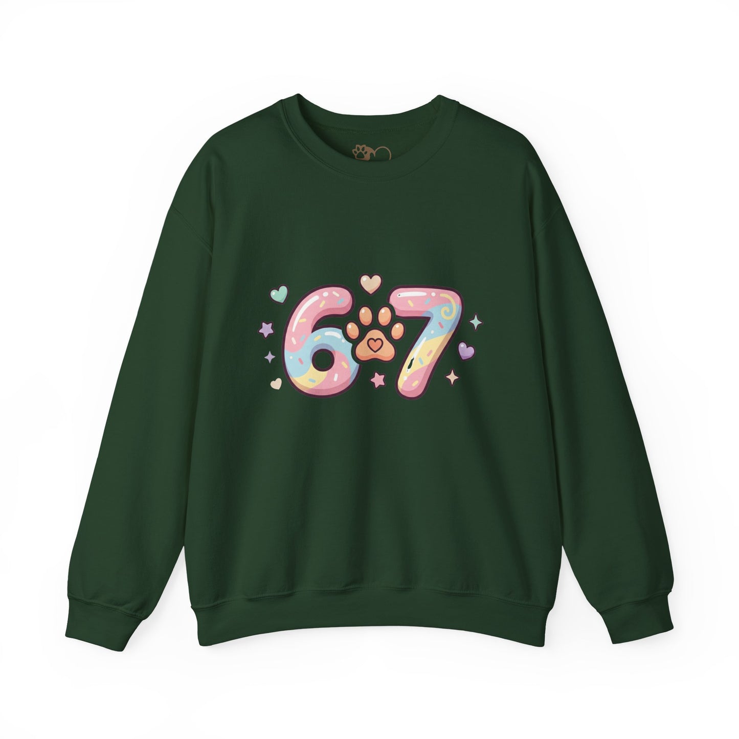 Dog Paw Print Crewneck Sweatshirt — Cute Puppy Paw Graphic for Dog Lovers