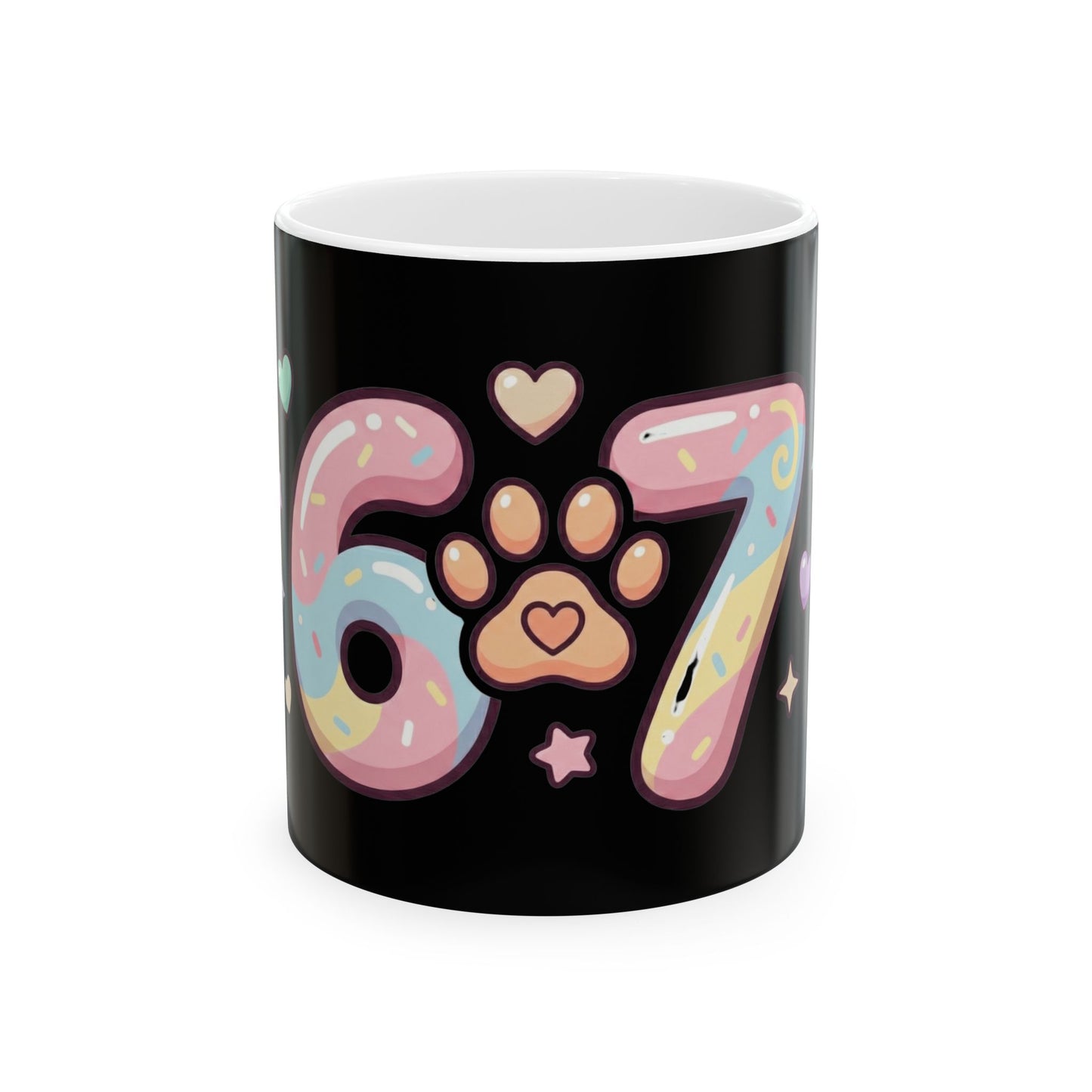 Dog Paw Print Ceramic Mug — Cute Puppy Paw Graphic for Dog Lovers (11oz & 15oz)