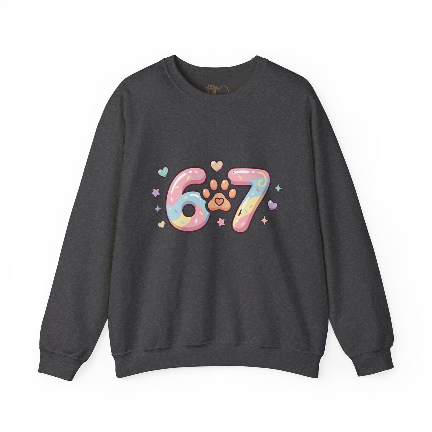 Dog Paw Print Crewneck Sweatshirt — Cute Puppy Paw Graphic for Dog Lovers