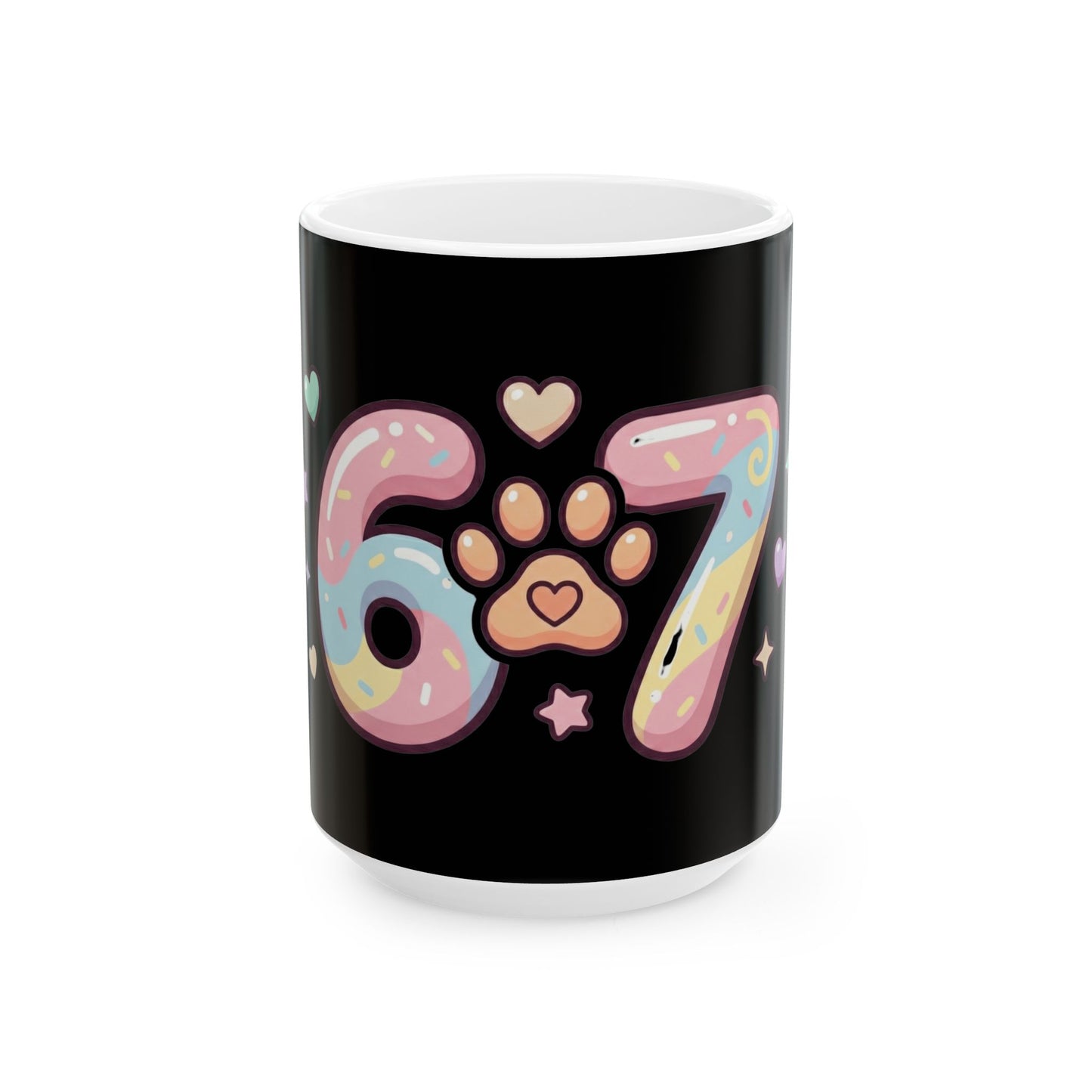 Dog Paw Print Ceramic Mug — Cute Puppy Paw Graphic for Dog Lovers (11oz & 15oz)