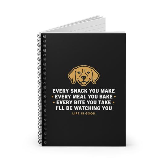 Cute Dog Watching You Funny Quote Design – Every Snack You Make