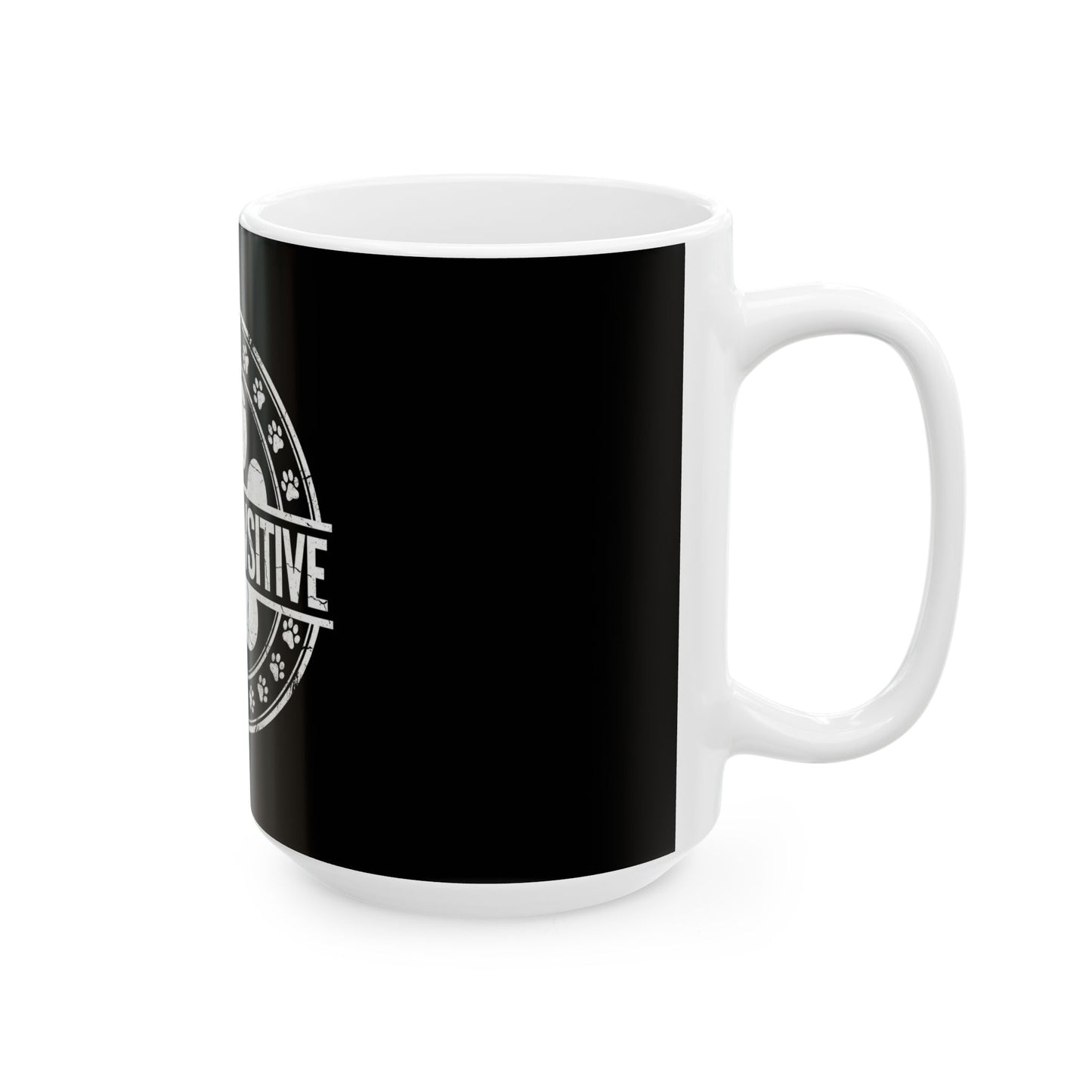 Think Pawsitive Dog Paw Print - Vintage Grunge Pet Lover Design