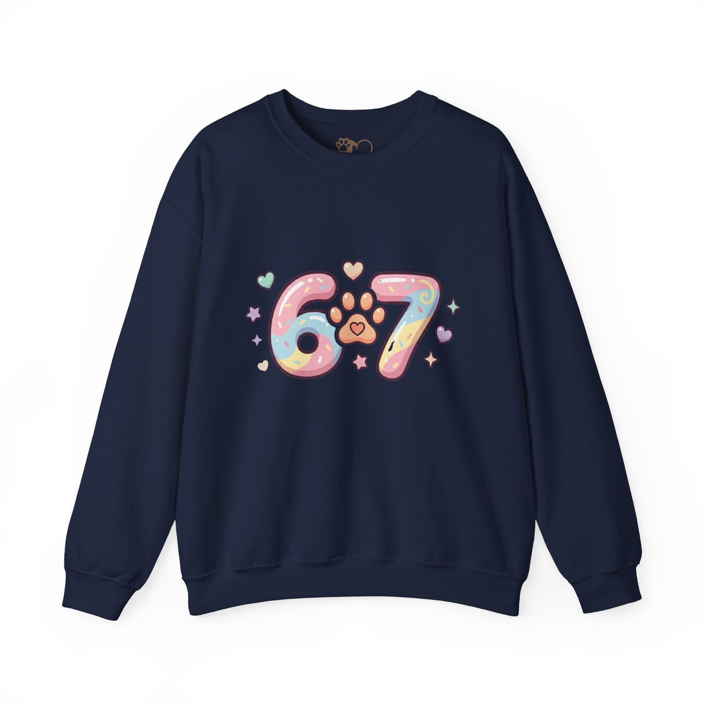 Dog Paw Print Crewneck Sweatshirt — Cute Puppy Paw Graphic for Dog Lovers