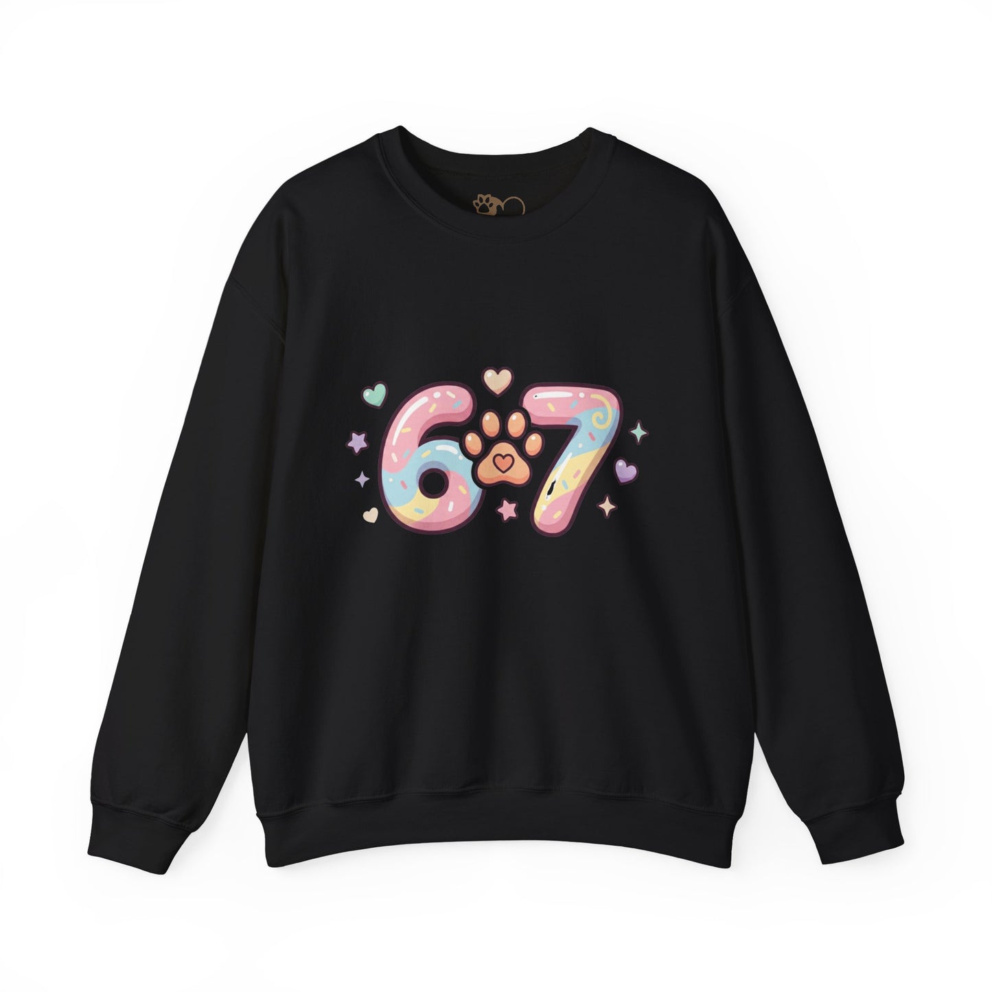 Dog Paw Print Crewneck Sweatshirt — Cute Puppy Paw Graphic for Dog Lovers