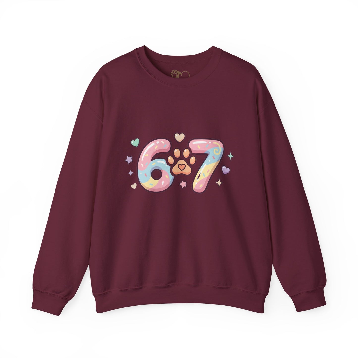 Dog Paw Print Crewneck Sweatshirt — Cute Puppy Paw Graphic for Dog Lovers