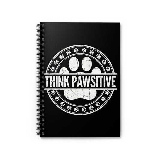Think Pawsitive Dog Paw Print - Vintage Grunge Pet Lover Design